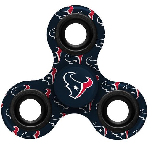 NFL Houston Texans Logo 3 Way Fidget Spinner 3B21 - Click Image to Close
